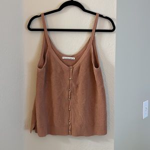 Abercrombie & Fitch knit button down cami.  Size large.